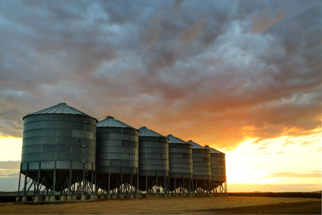 Silos at Dusk 2AM 8019-8021 HDR