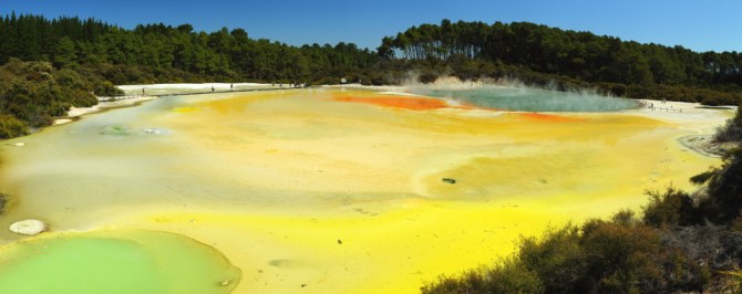 The Champagne Pool - Waiotapu 2AM 0301-0307 Panorama